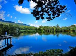 A lake close by. / Nanyang
