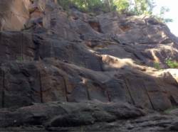 Easy part on the left of the crag. / Heidenkopf