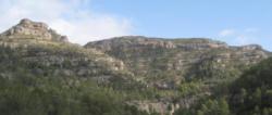 Vue depuis le village du secteur Racó de les Espadelles / Margalef (Racó de les Espadelles)