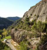 Les secteurs El Laboratori en bas et Can Llepafils en haut. / Margalef (El Laboratori)