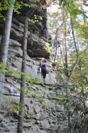 Emeline  dans Crescendo 5.8+  / Red River Gorge (Muir Valley - Practice Wall)